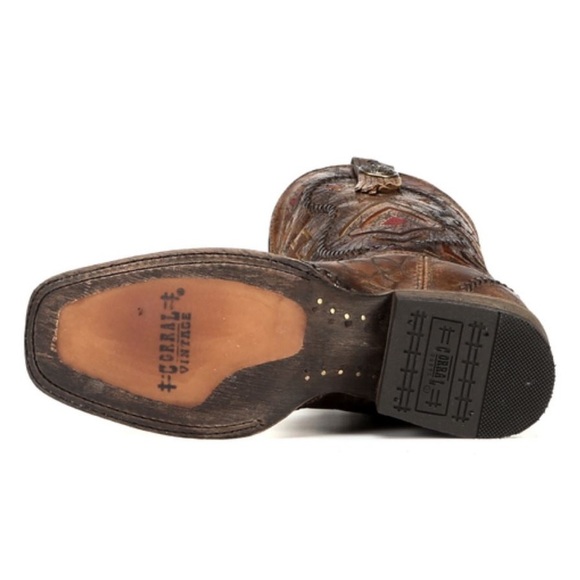 Corral Cognac Brown Aztec Fringe Cowgirl Boot - Picture 2 of 4